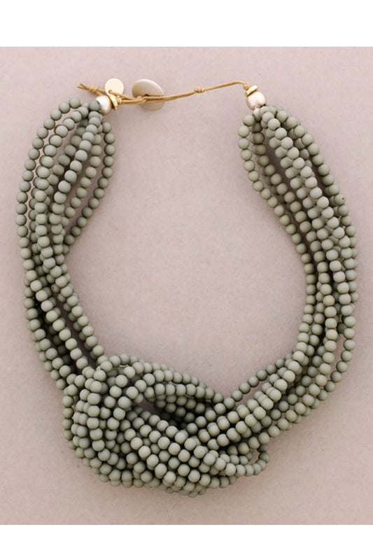 Beaded Knot Choker Necklace