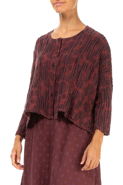 Bubble Crinkled Silk Loose 7658 Jacket