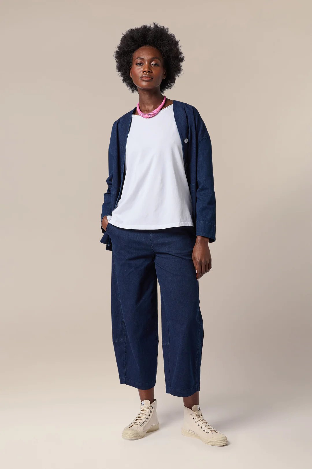 Sahara Stretch Denim Bubble Trousers Denim