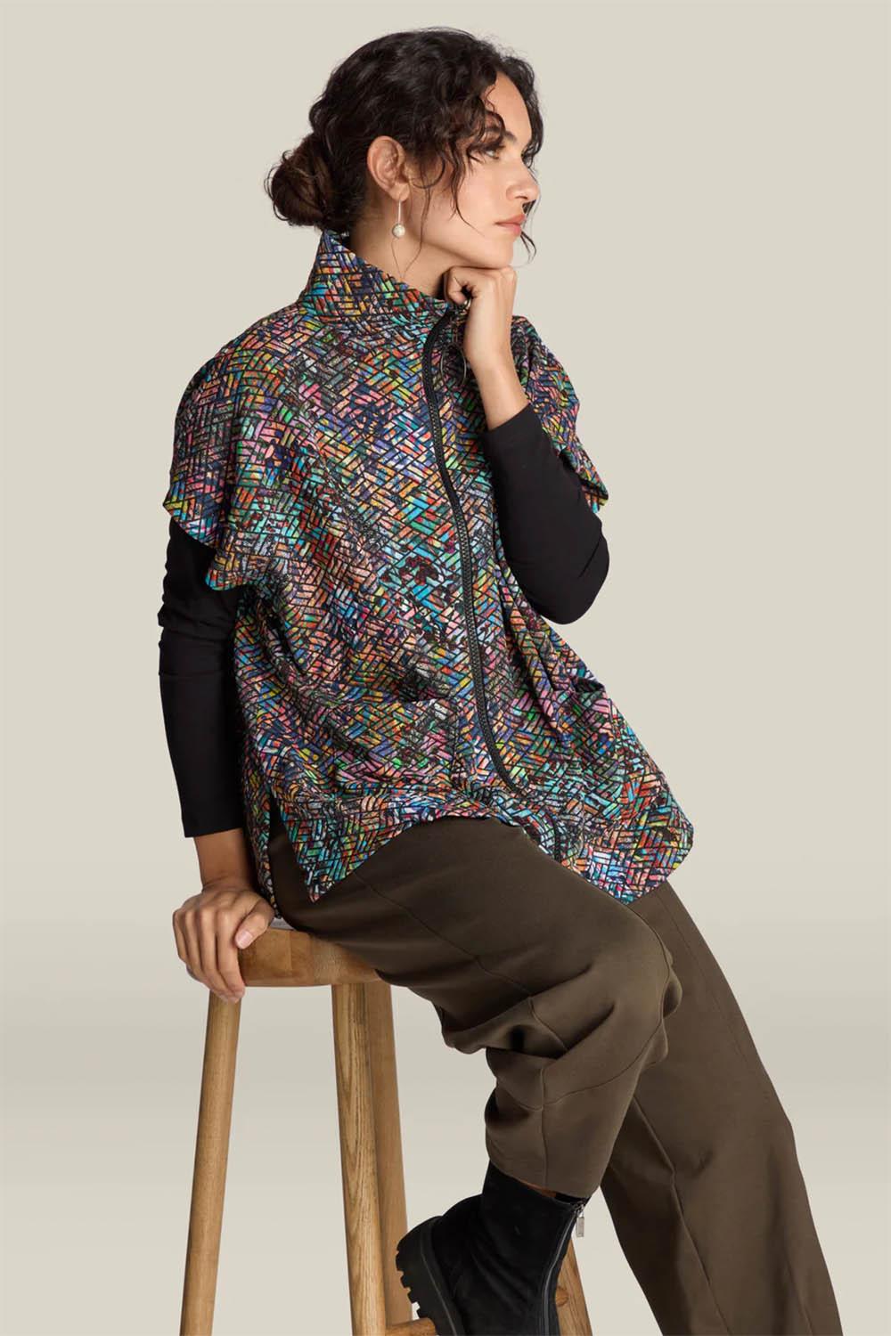 Diamond Jacquard Jersey Jacket
