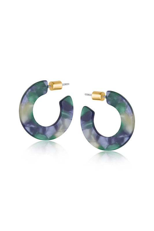 Hortense Flat Oval Resin Earrings