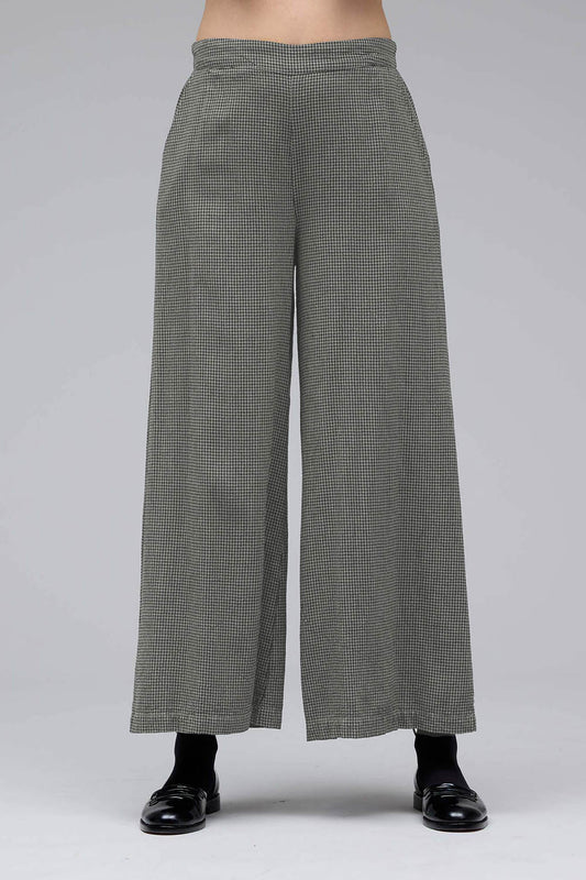 Mini Check Cropped Leg Pants