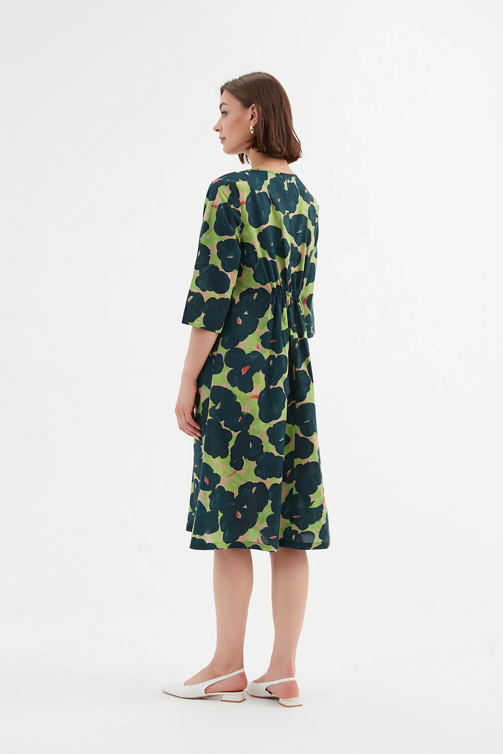 Curve Seam Poplin Dress