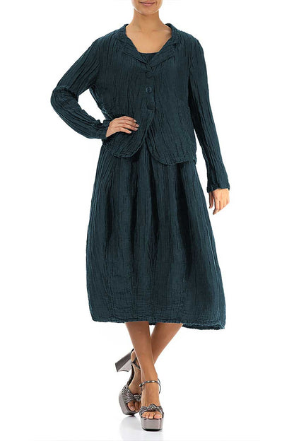 Crinkled Silk 7844 Short Jacket