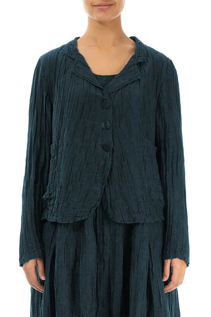 Crinkled Silk 7844 Short Jacket
