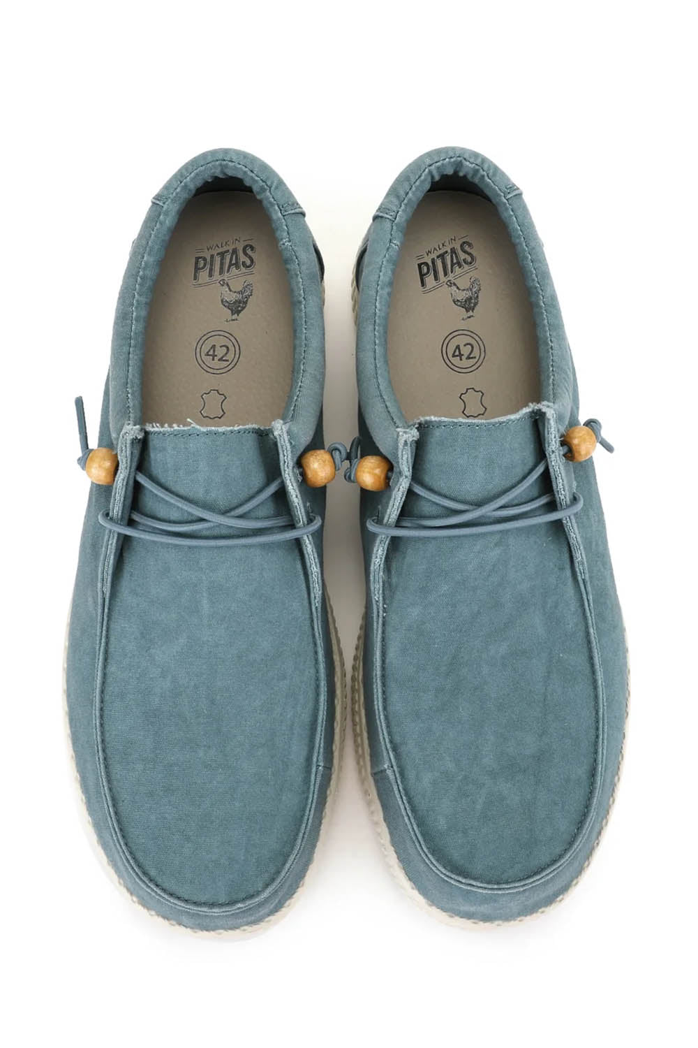 Walk in Pitas Wallabi Washed Shoes Aqua