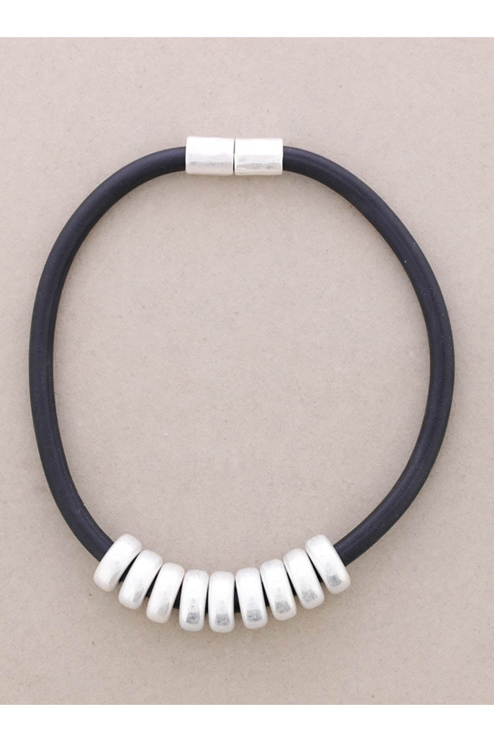 Sonata Rubber Donuts Necklace Black