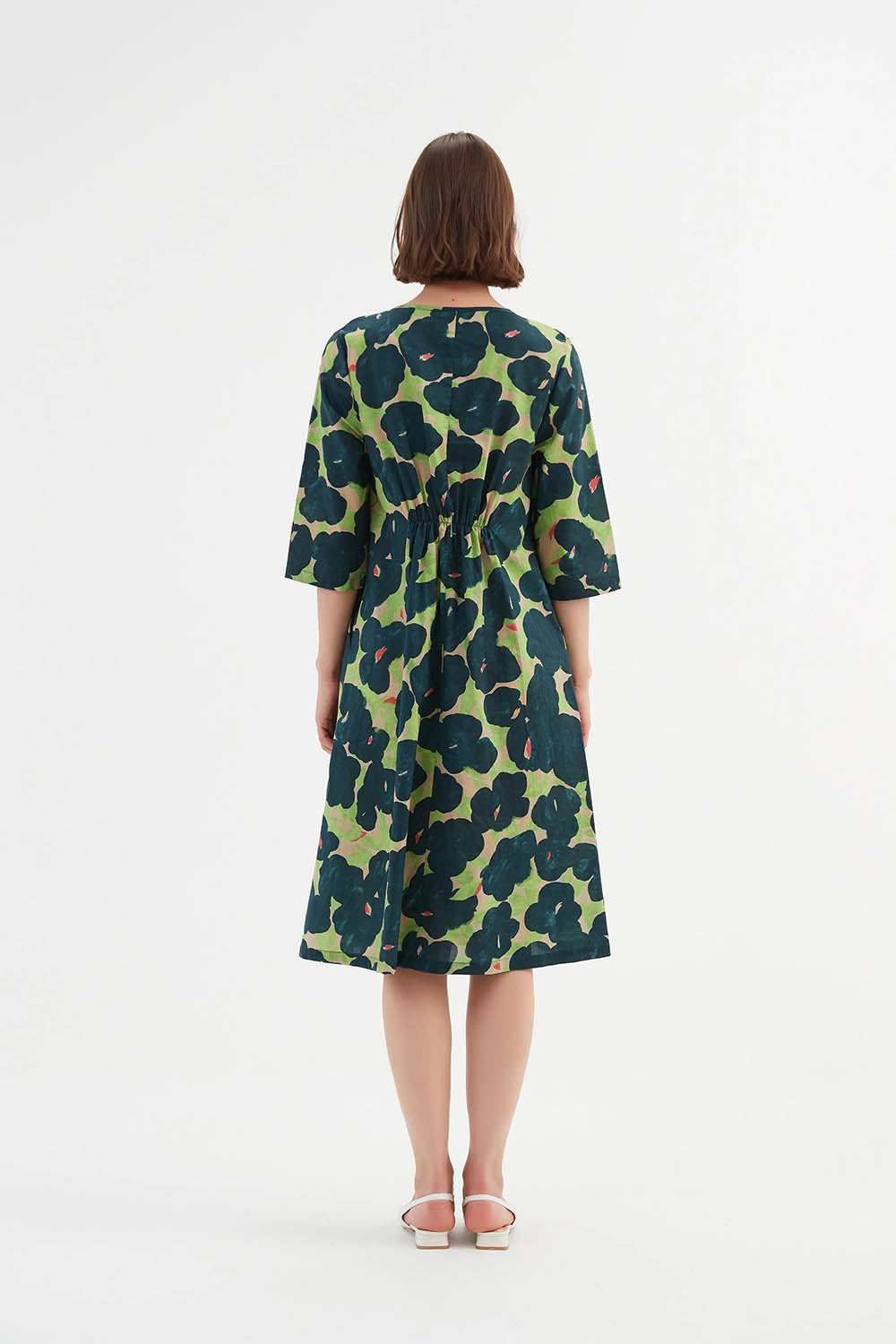 Curve Seam Poplin Dress