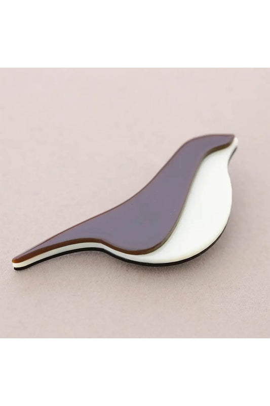Bicolour Bird Resin Brooch