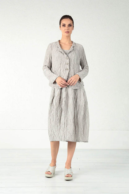 Crinkled Silk 7844 Short Jacket