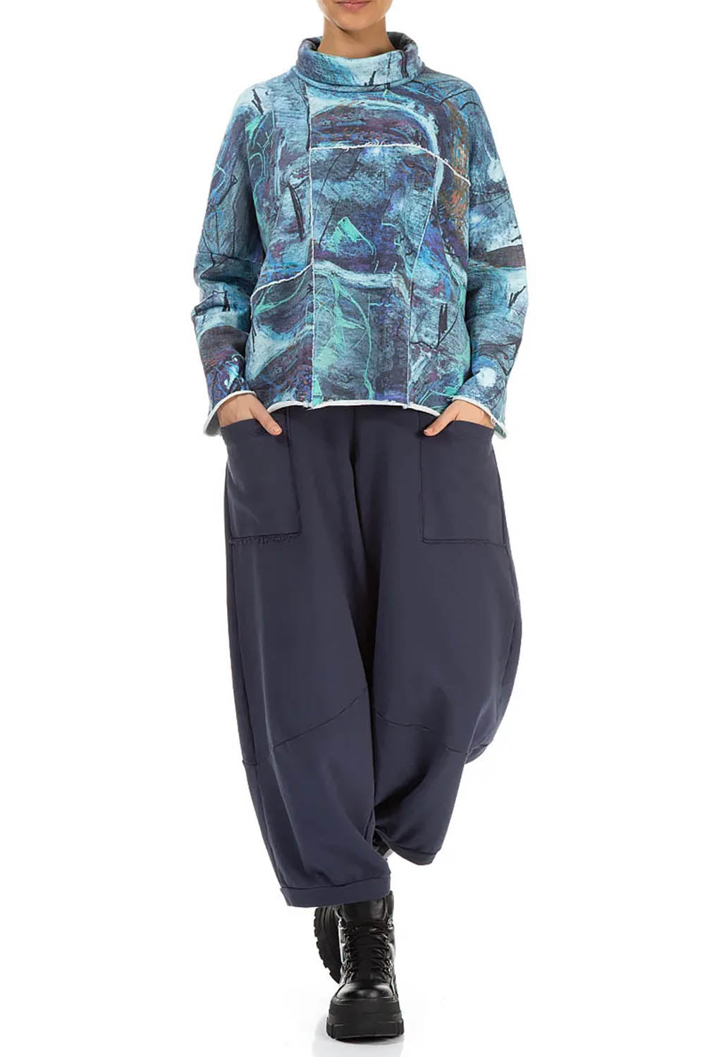 French Terry Cotton 3834 Trousers