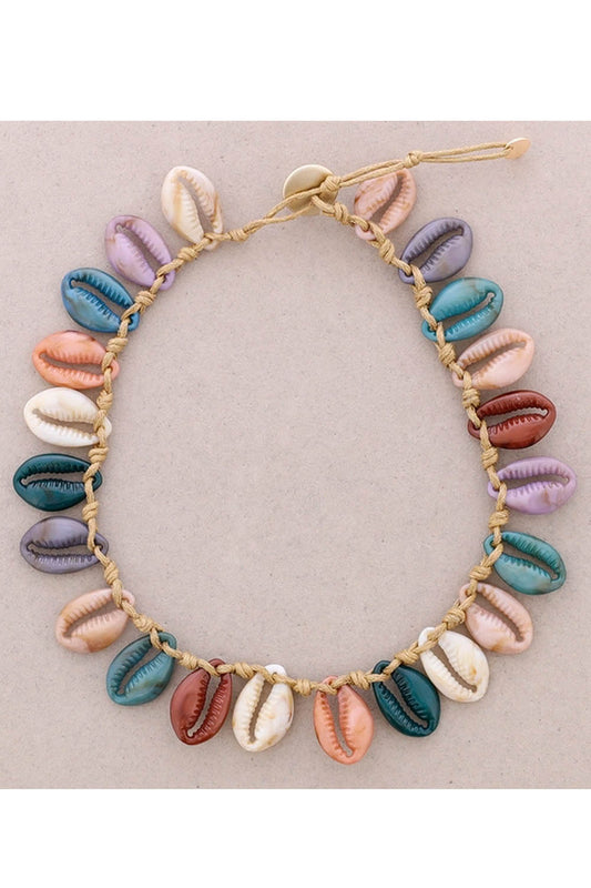 Colourful Shell Choker Necklace