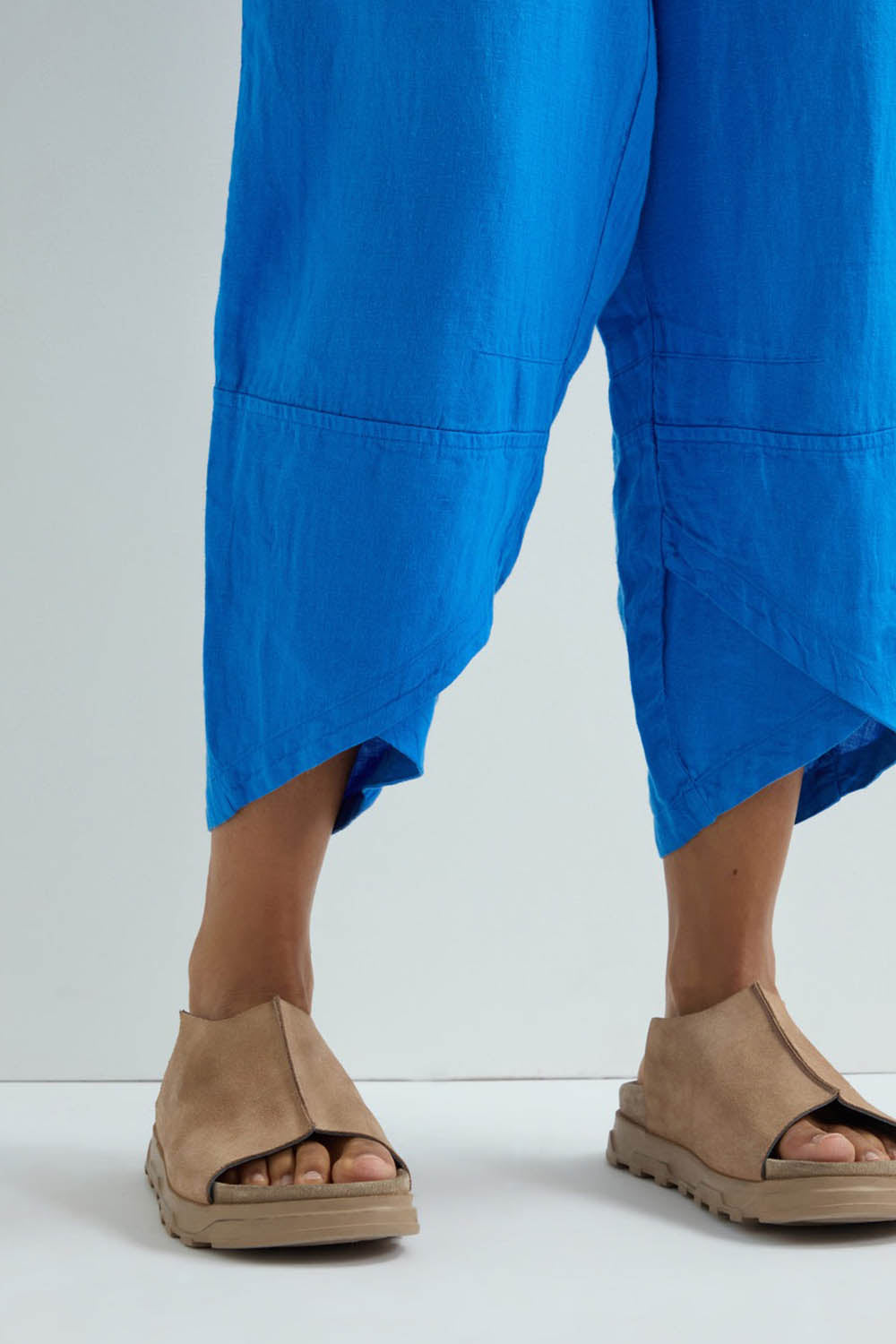 Linen Tulip Hem Bubble Trousers