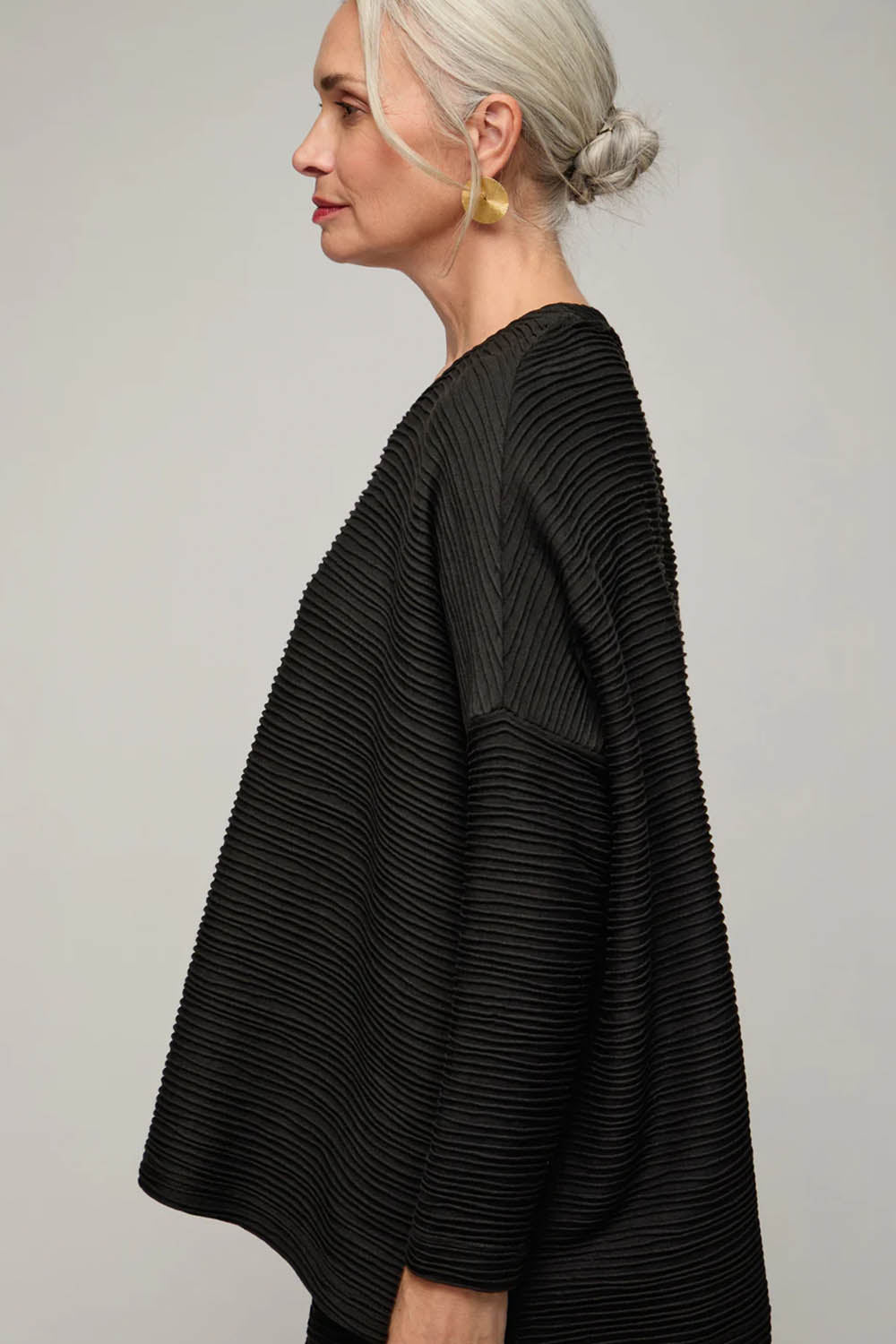 Textured Wave Jersey Boxy Top