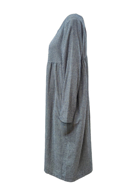 Mini Check Button Front Dress