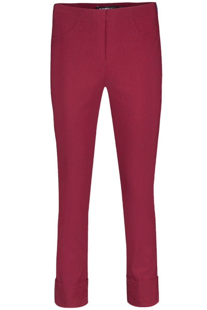 Robell Bella 09 68cm Trousers Burgundy Red