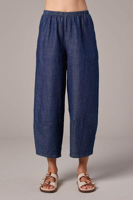 Flax Denim Lantern Pants