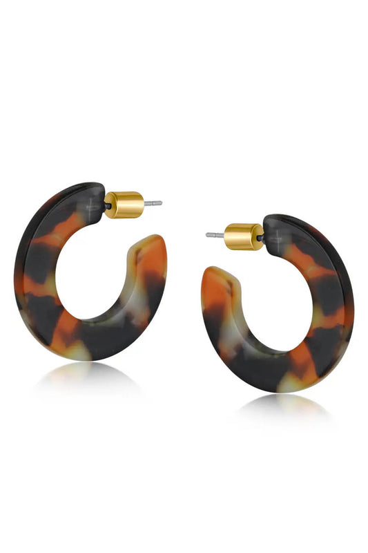 Hortense Flat Oval Resin Earrings