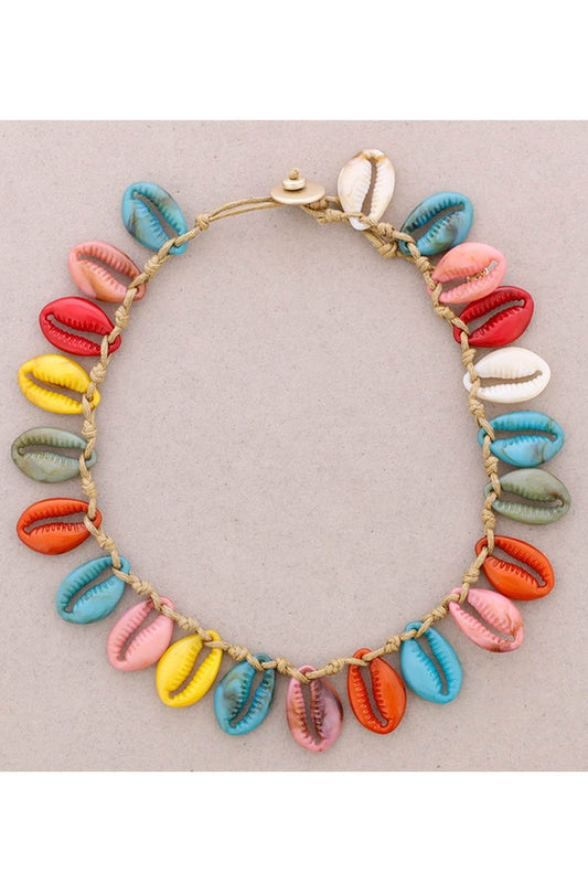 Colourful Shell Choker Necklace