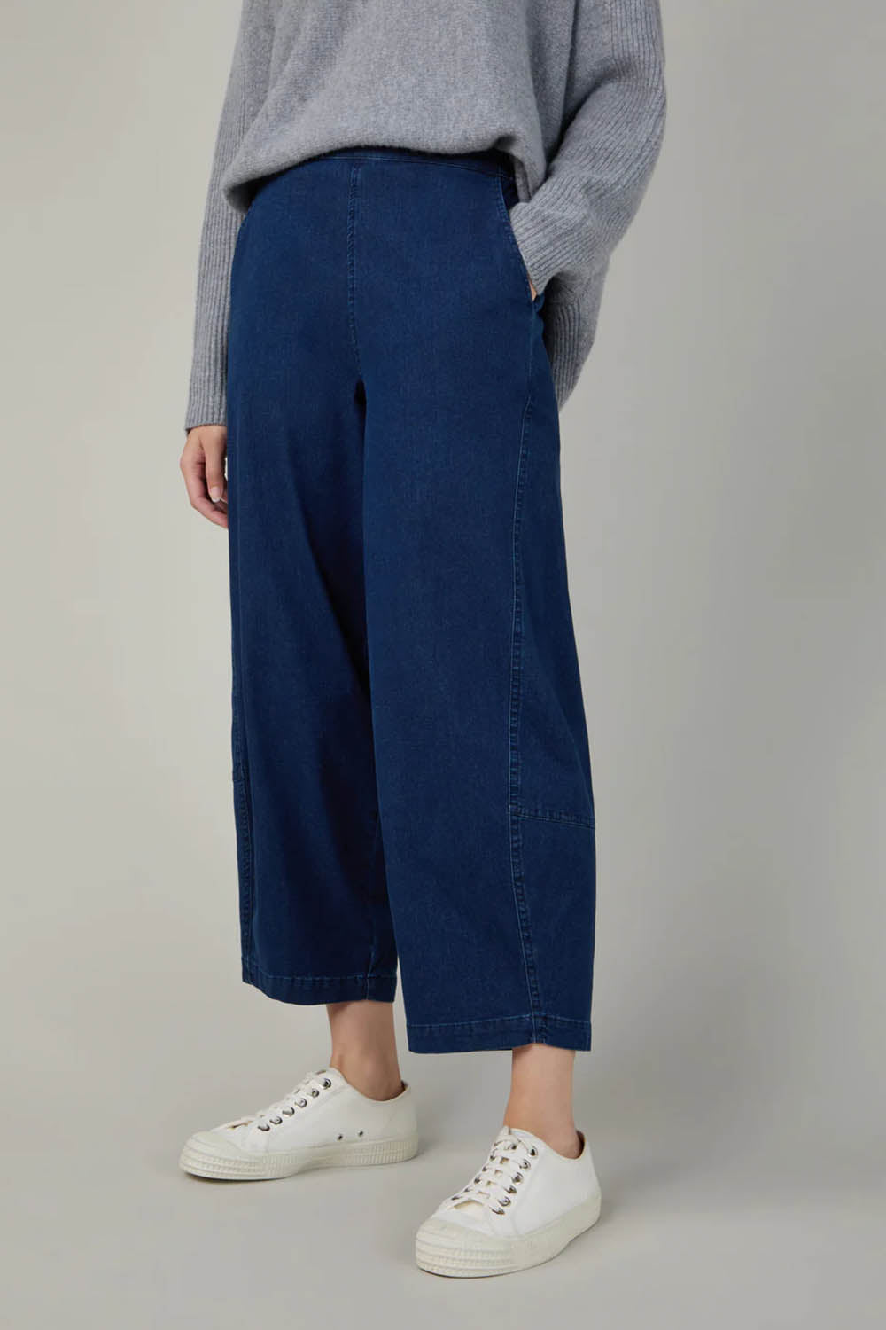 Denim Stretch Bubble Trousers