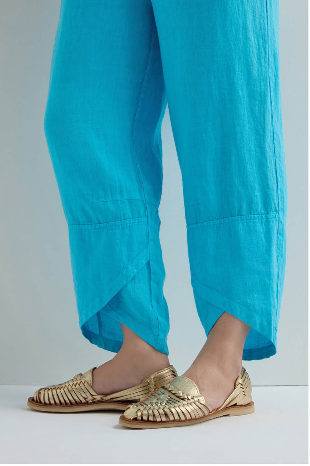 Linen Tulip Hem Bubble Trousers