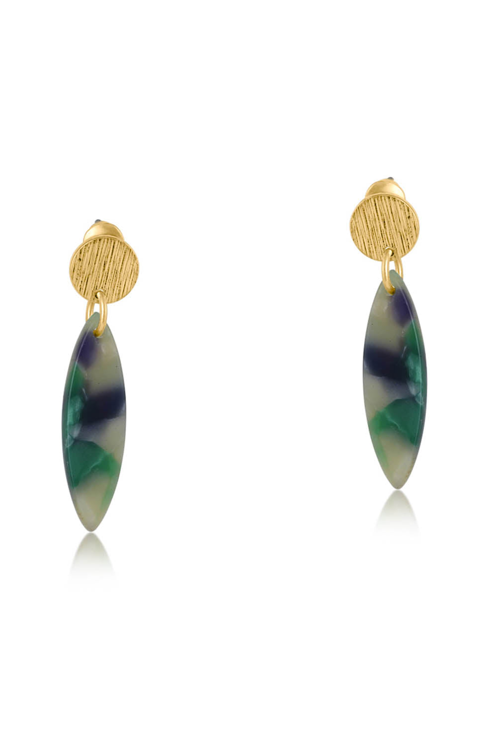 Big Metal Jewellery Hortense Dangle Earrings Green