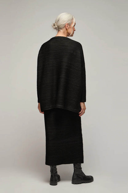 Textured Wave Jersey Boxy Top