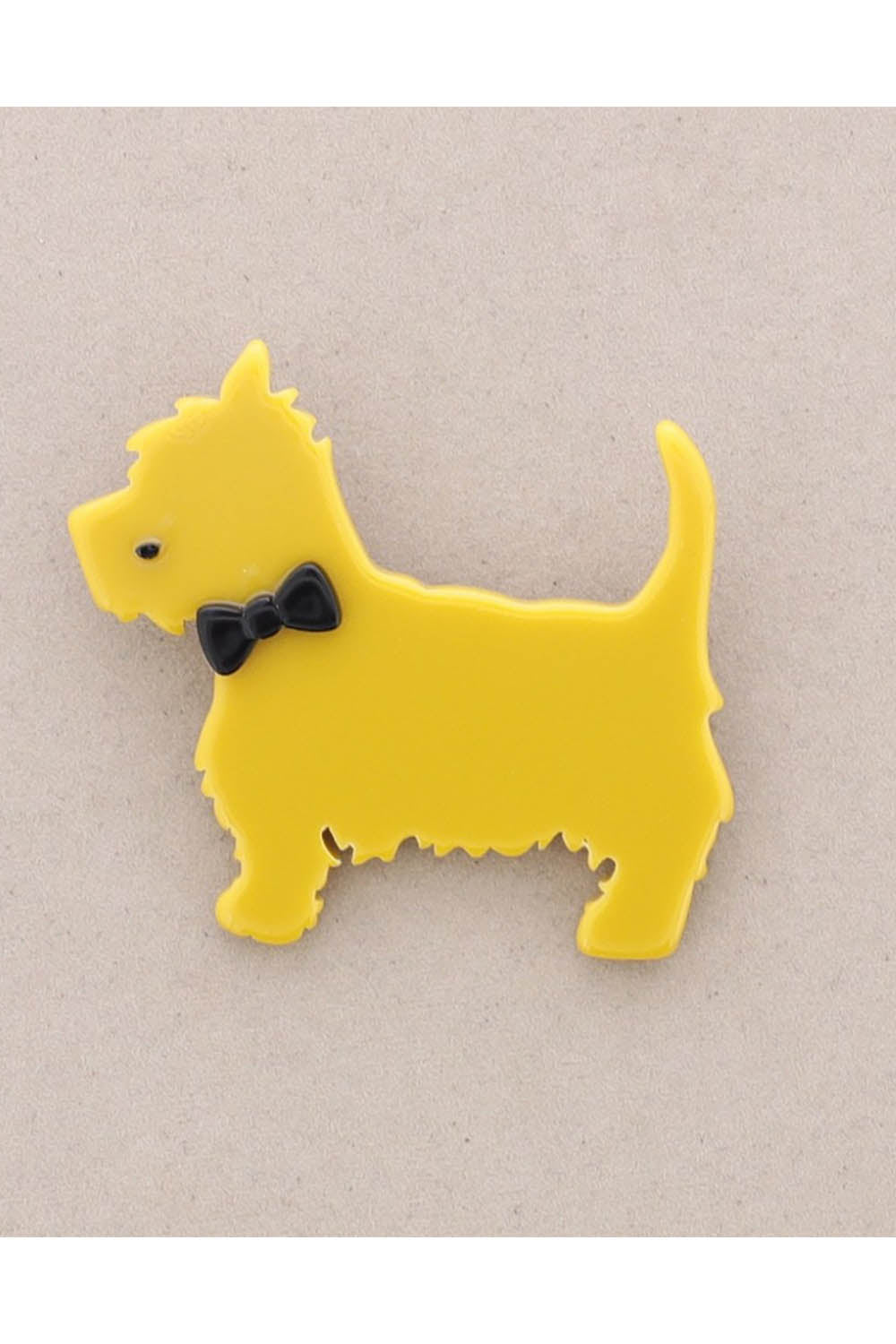 Sonata Resin Puppy Brooch Yellow