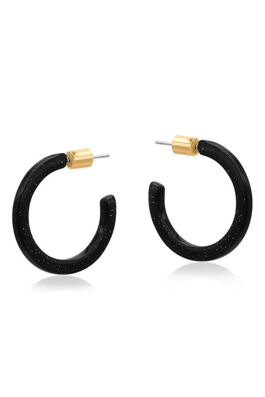 Emmauela Thin Resin Hoop Earrings