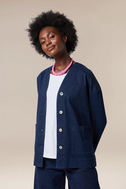 Sahara Stretch Denim Boxy Jacket Denim