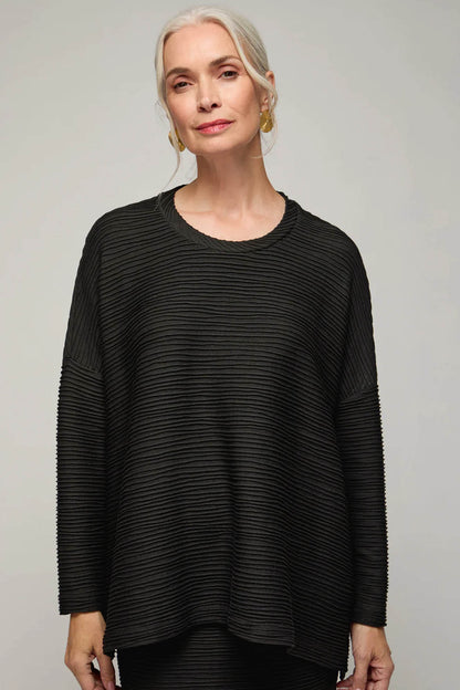 Textured Wave Jersey Boxy Top