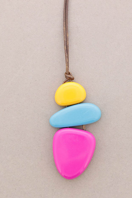 Long Resin Bead Pendant