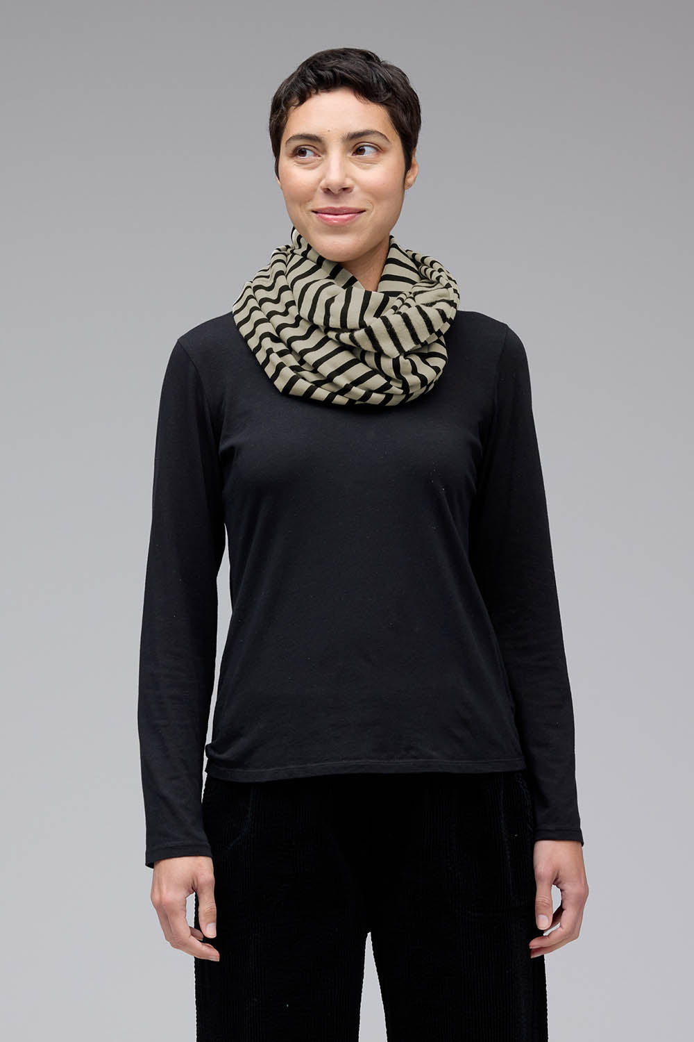 Black Striped Cowl