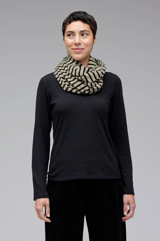 Black Striped Cowl