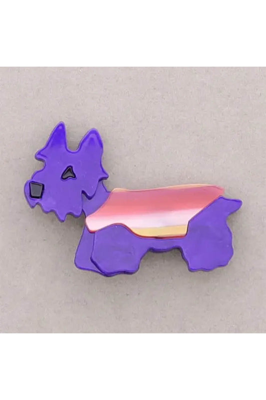 Colourful Scotty Dog Brooch