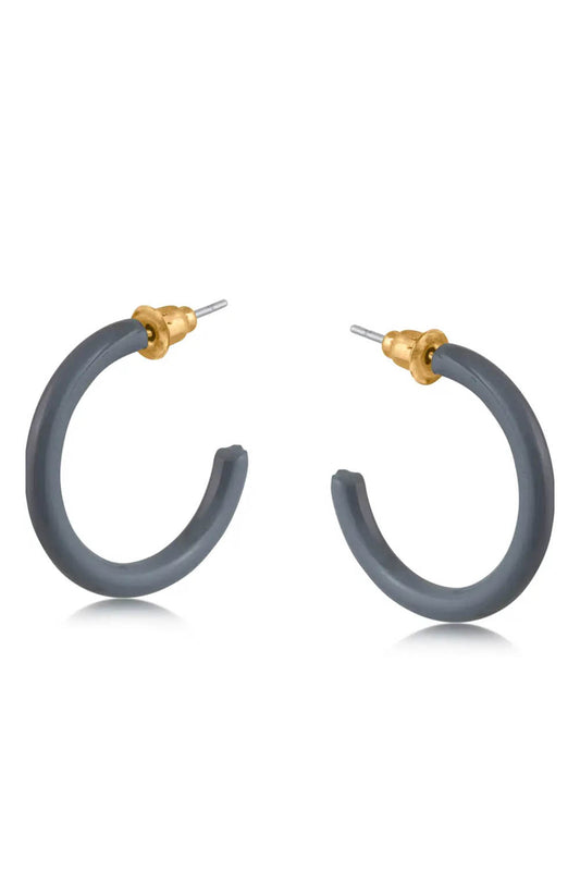 Stamena Enamelled Hoop Earrings