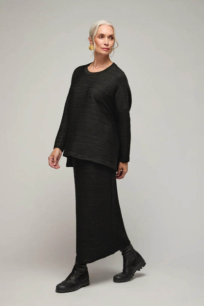 Textured Wave Jersey Boxy Top