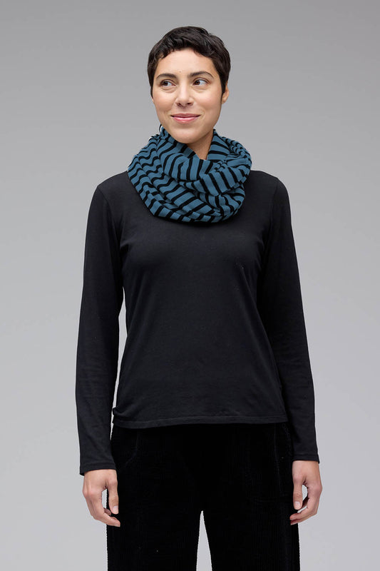 Black Striped Cowl