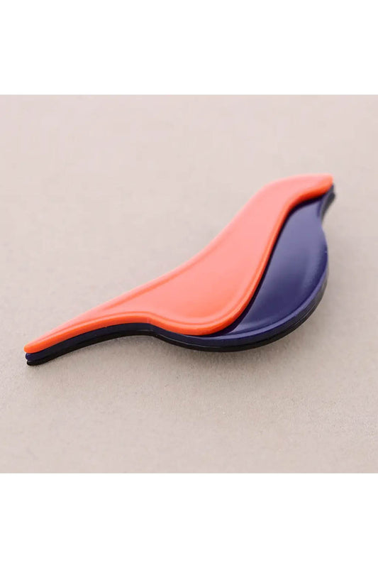 Bicolour Bird Resin Brooch