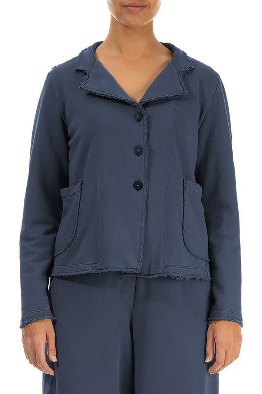French Terry Cotton 71268 Collared Jacket