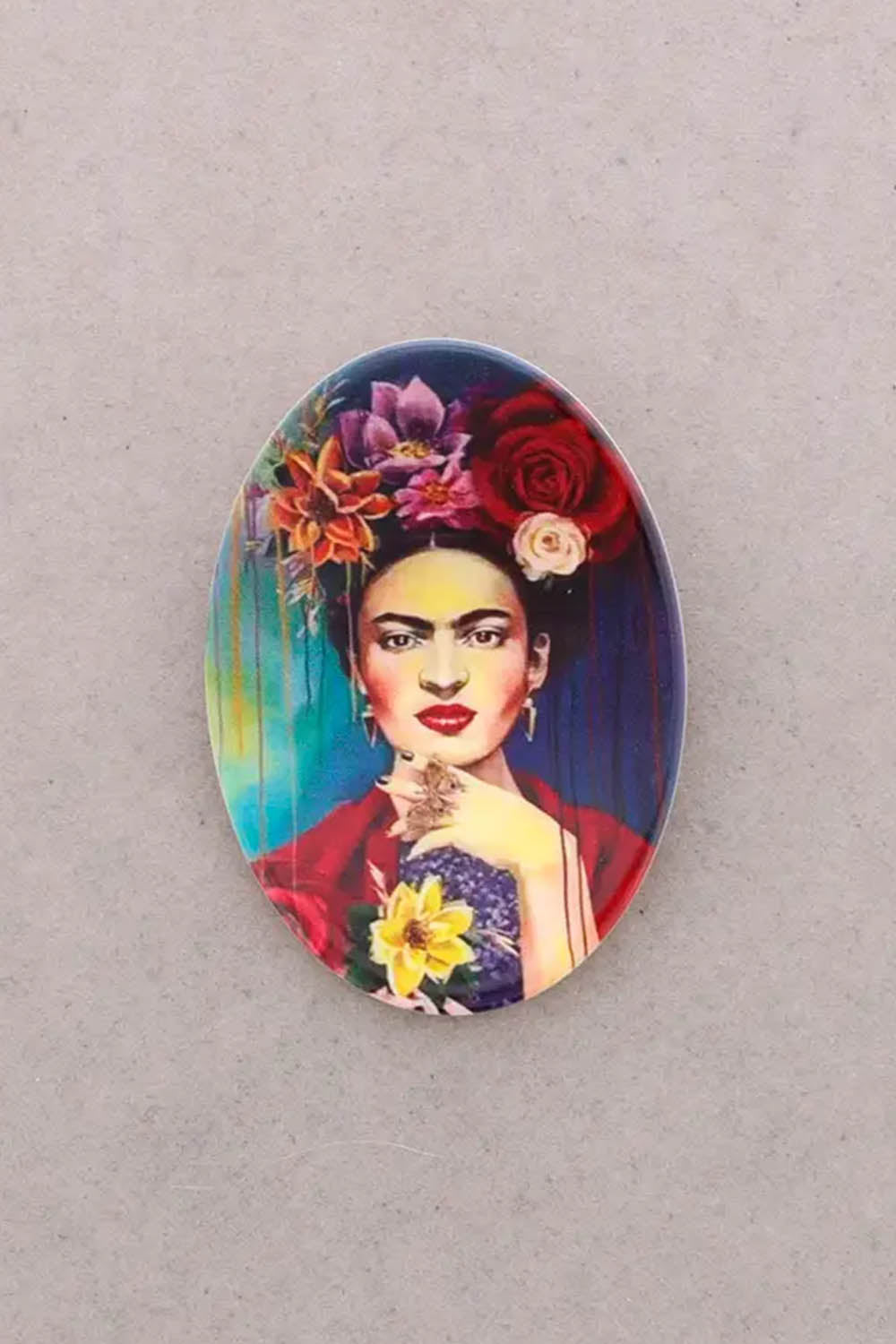 Frida Resin Oval Brooch