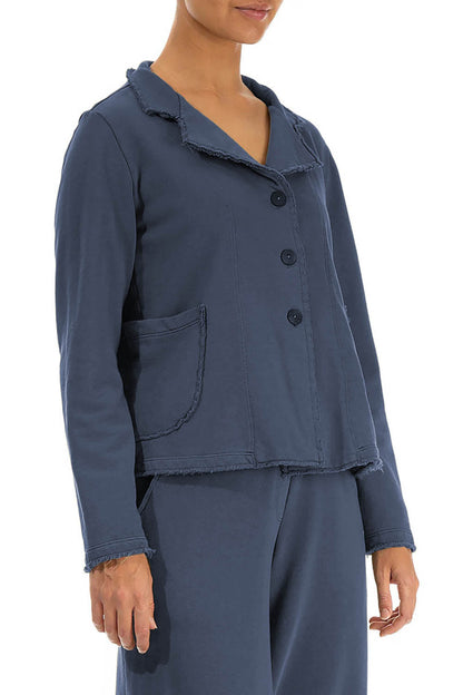 French Terry Cotton 71268 Collared Jacket
