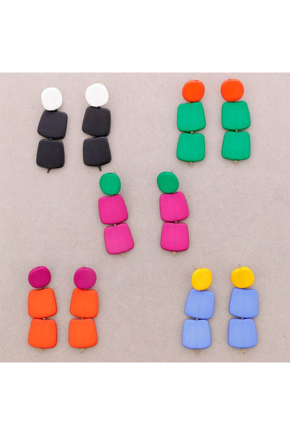 Large Resin Drop Earrings