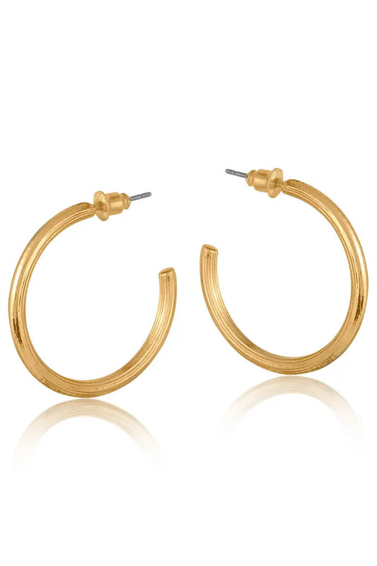 Anthonia Halo Plated Hoop Earrings