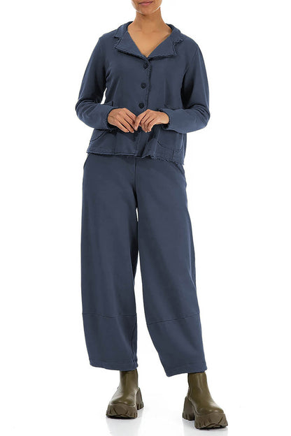 French Terry Cotton 71268 Collared Jacket