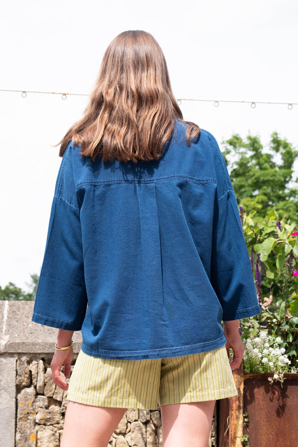 Textured Denim Anya Blouse