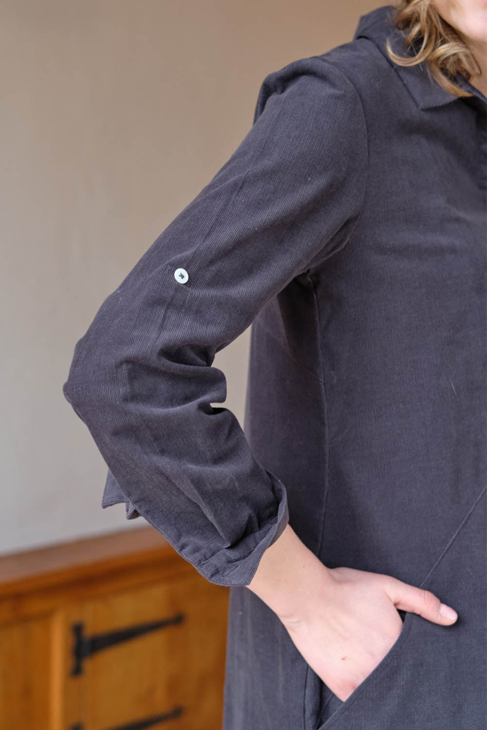 Alexa Cord Shirt Dress