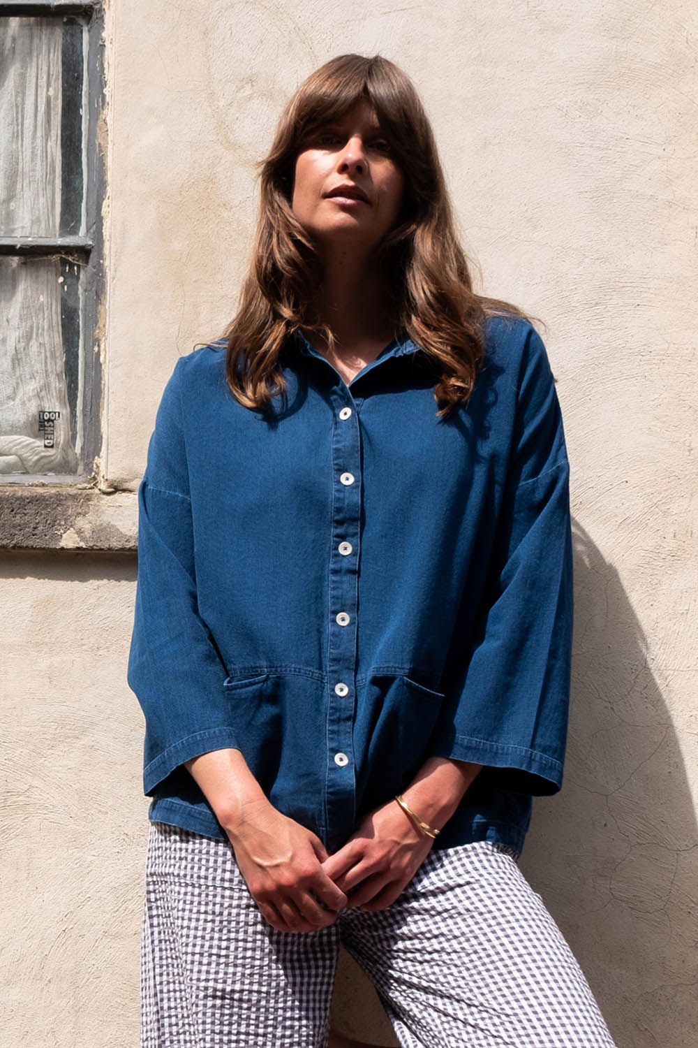 Textured Denim Anya Blouse