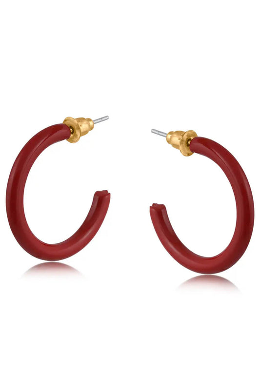 Stamena Enamelled Hoop Earrings