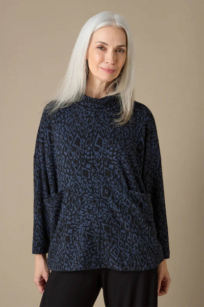 Ikat Soft Jersey Relaxed Top